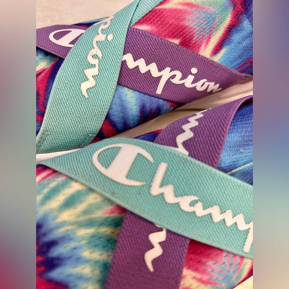 Champion Sneakers Shoes Women’s Kinna X Lo Violet Teal Tie-Dye Sz. 9w - Picture 9 of 9